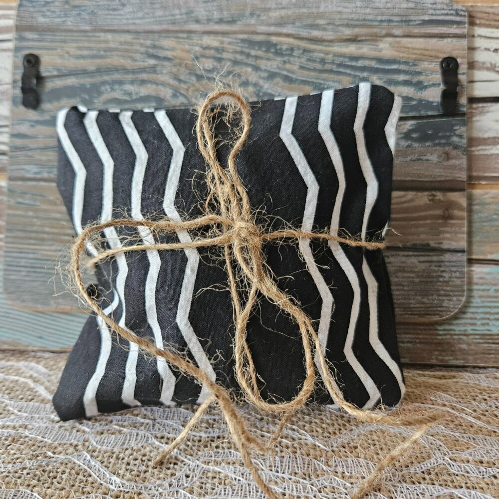 Handsewn Zig Zag Print Herbal Pillow - Choice of Blend